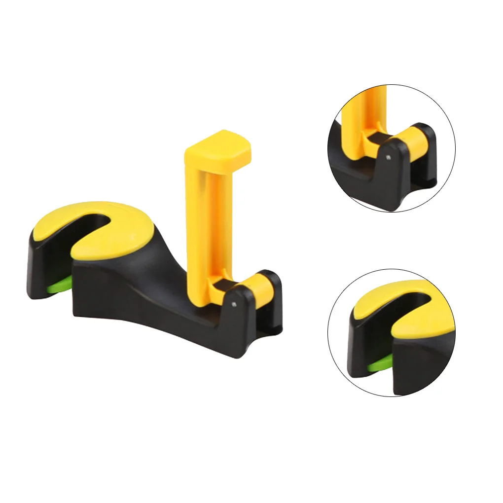 

2PCS Car Headrest Hook with Phone Holder Seat Back Hanger for Bag Purse Grocery Cloth Portable 2in1 Multifunction Clips Hooks