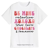 new popular be mine valentine print retro graphic t shirts for women aesthetic 100 cotton plus size valentines day women tee