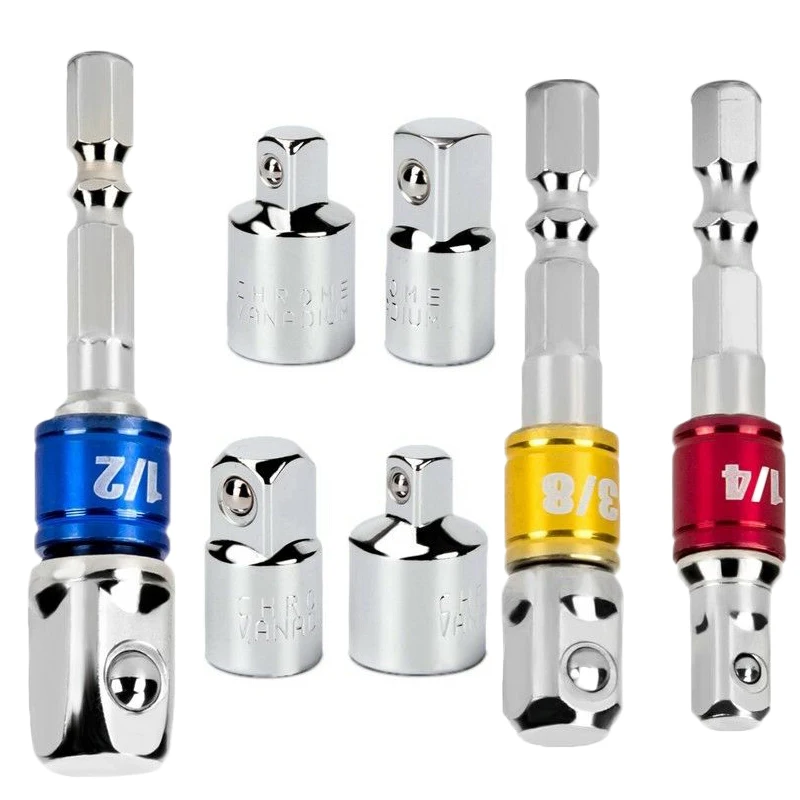 

Socket Adapter Set Driver Hex Shank Impact Drill Bits 1/4\\\\\\\\\\\\\\\" 3/8\\\\\\\\\\\\\\\" 1/2\\\\\\\\\\\\\\\" Accessories