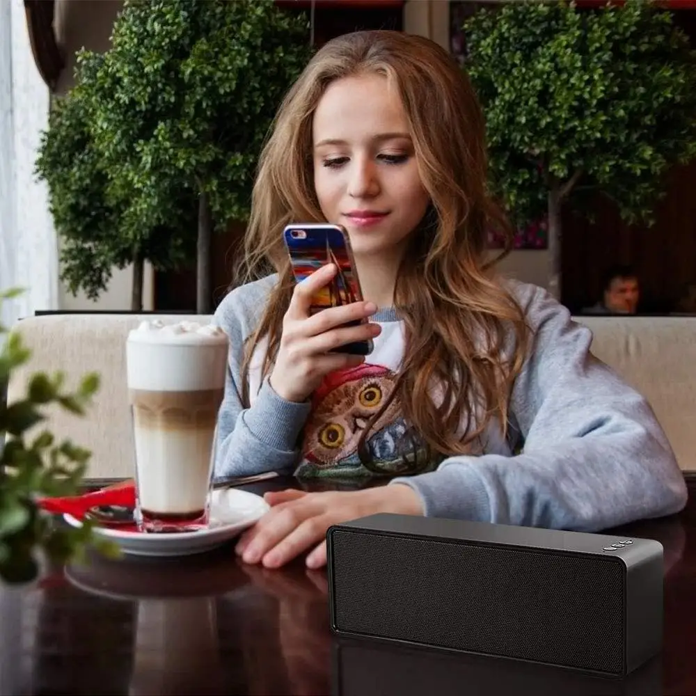 Беспроводная Bluetooth V5.0 колонка чистый стерео звук Насыщенные басы саундбар FM