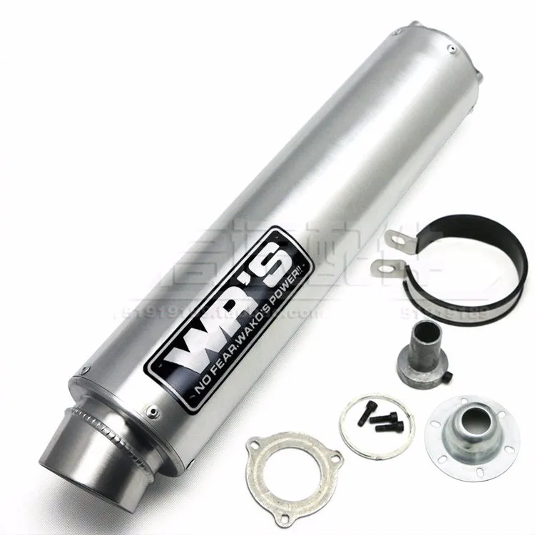 Универсальный Akrapovic Модифицированная выхлопная труба мотоцикла для WRS глушитель CB400 CBR400 VFR400 Высокое качество Черный/желтый