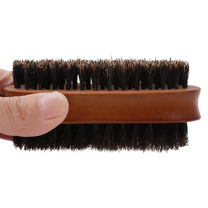 Двухсторонняя щетиная щетка для бороды Мужская Парикмахерская бритья горячая