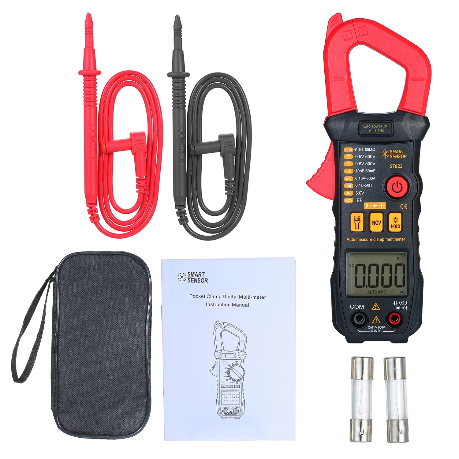 SMART SENSOR Automatic Range Digital Clamp Meter High Precision Multimeter AC Ammeter Gauge ST823 Tool | Инструменты