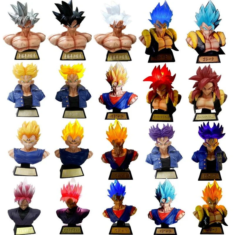 

Dragon Ball Z Son Goku Gogeta Trunks Vegeta Vegetto Bust PVC Action Figures Toy Anime Dragon Ball Super Model Toy Collection