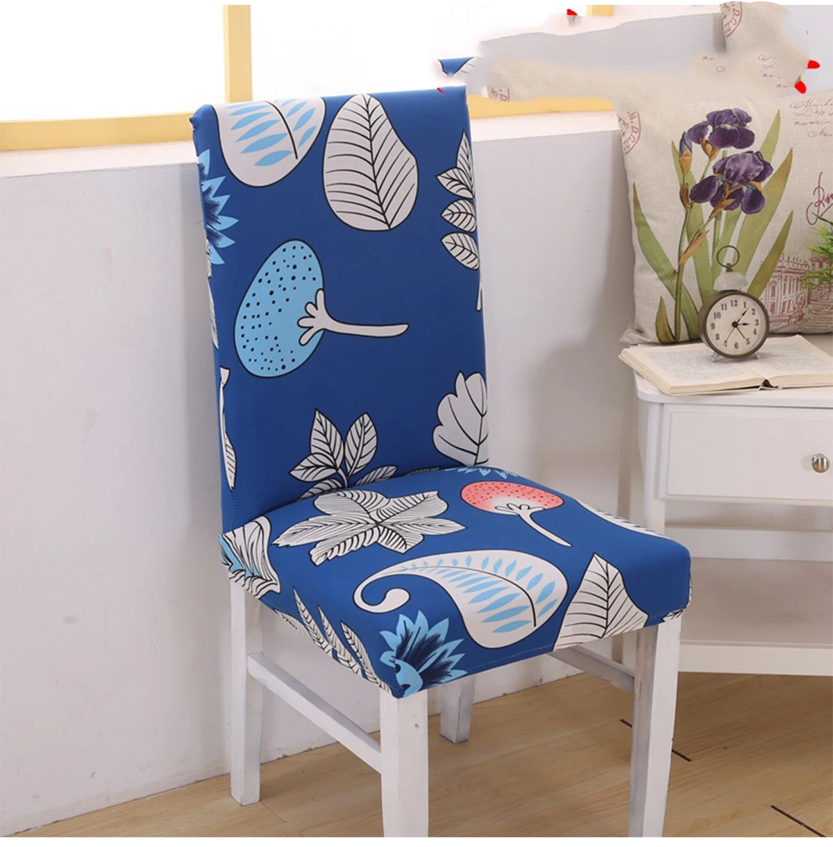 Многофункциональный чехол с цветочным рисунком для свадебного стула эластичная