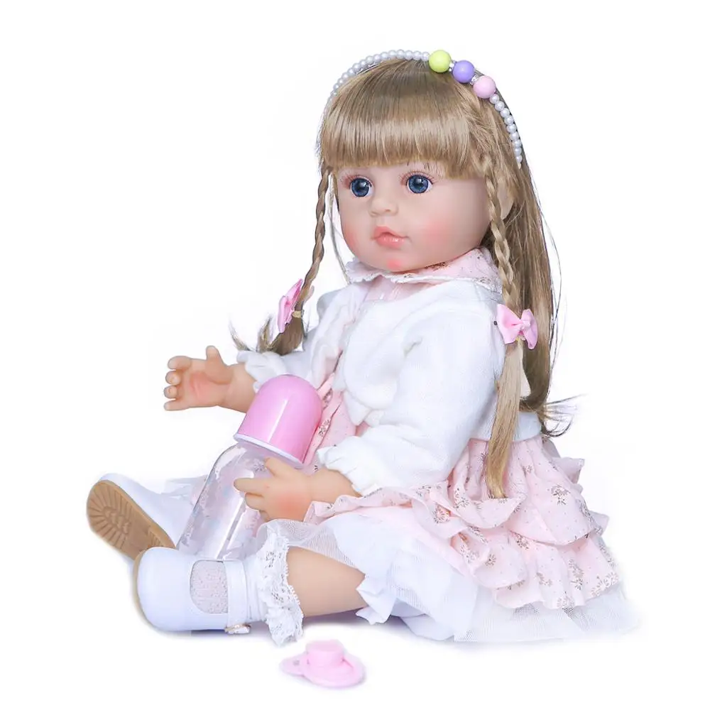 Npk 55 см мягкий силиконовый корпус оригинальный подлинный дизайн reborn baby girl два
