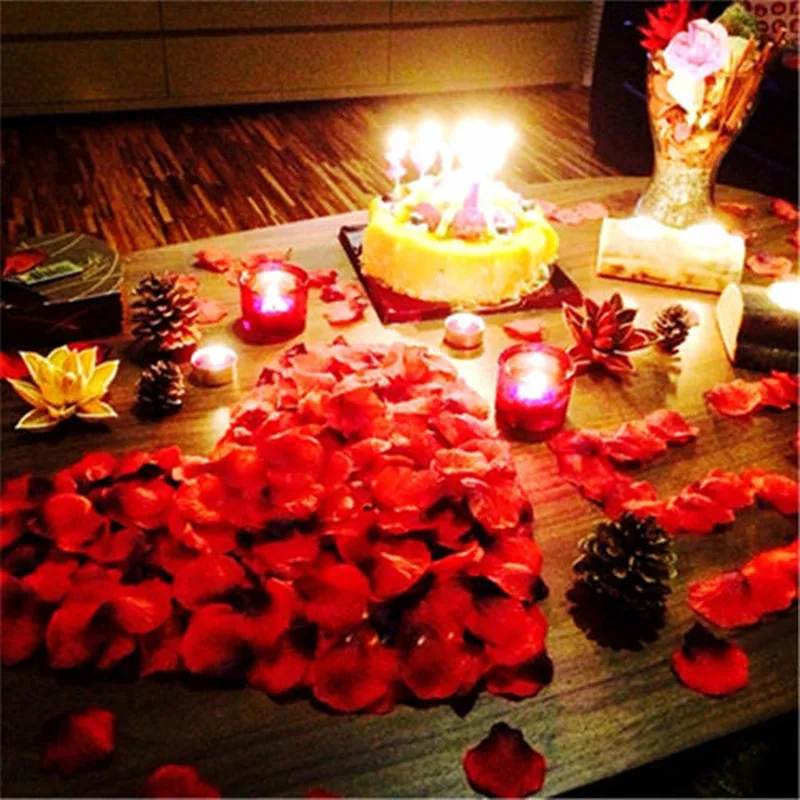 1000/100 шт искусственный шелк украшения лепестки роз для конфетти для свадебной вечеринки события искусственный цветок Роза девушка бросить лепесток 5Z
