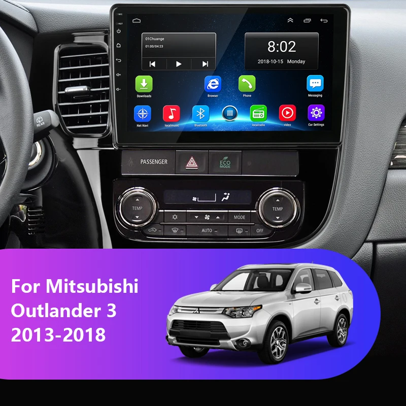 Для Mitsubishi Outlander Xl 3 2012 2018 2G + 32G Android 8 1 4G HiFi автомобильный Dvd НАВИГАЦИЯ Радио Аудио