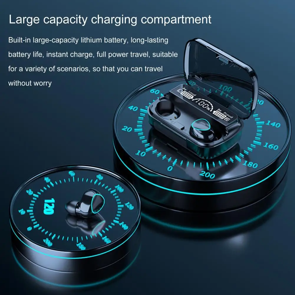 

Portable Fashion IPX7 Waterproof Earbuds Bluetooth-compatible 5.1 Wireless Earphones In-ear for Music