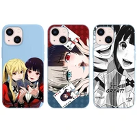 kakegurui anime manga cartoon phone case purple color for iphone 13 12 11 mini pro x xr xs max 6 7 8 plus shell cover coque