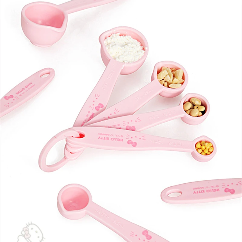 4 шт. кухонные измерительные ложки для выпечки Hello Kitty розовые двойные весы