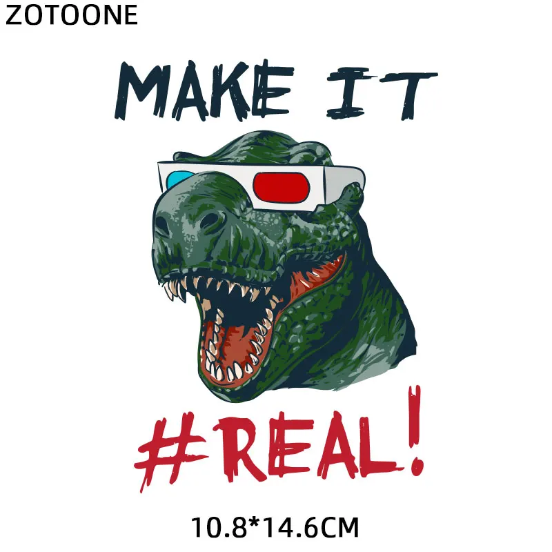 ZOTOONE крутая Детская Наклейка для глажки с рисунком акулы кота термонаклейка