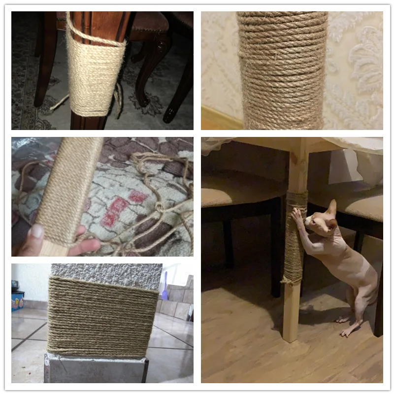Сизаль веревка Замена Когтеточка для кошки сизаль дерево и башня DIY стол стул