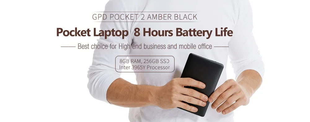 GPD Pocket 2 Pocket2 Мини ПК 8 Гб 256 ГБ 7 дюймов сенсорный экран мини ПК карманный ноутбук Intel Celeron 3965Y Windows 10