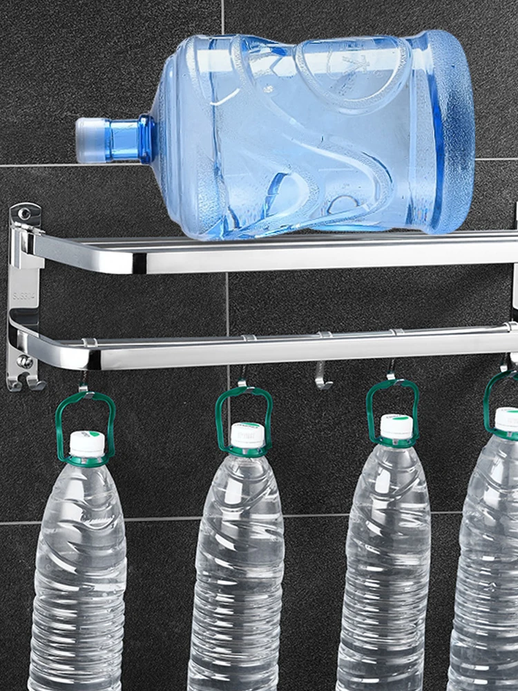 304 stainless steel bathroom hardware set bathroom accessories fold shelf bath towel rail bar rack towel bar shelf towel holder free global shipping