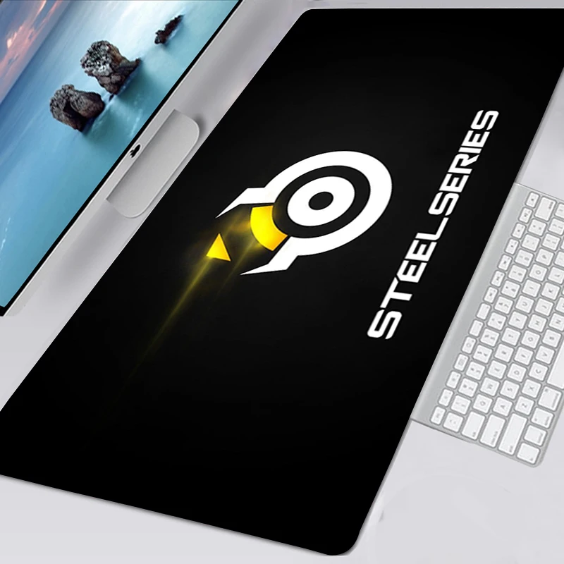 

Большой коврик для мыши Steelseries 90x40, компьютерный коврик для мыши с HD-печатью XXL, геймерский коврик с закругленными краями, коврик для мыши в ст...