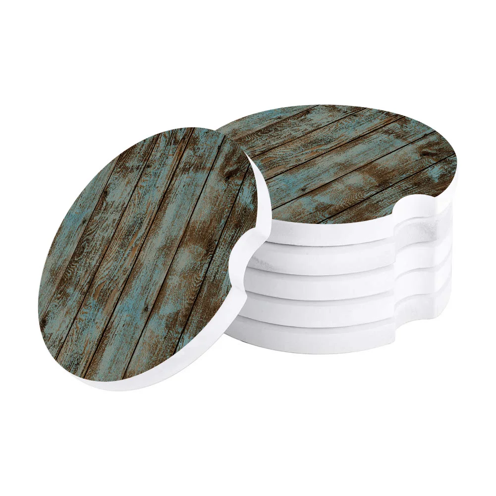 Подставки под стаканы в стиле ретро с текстурой дерево автомобильные аксессуары