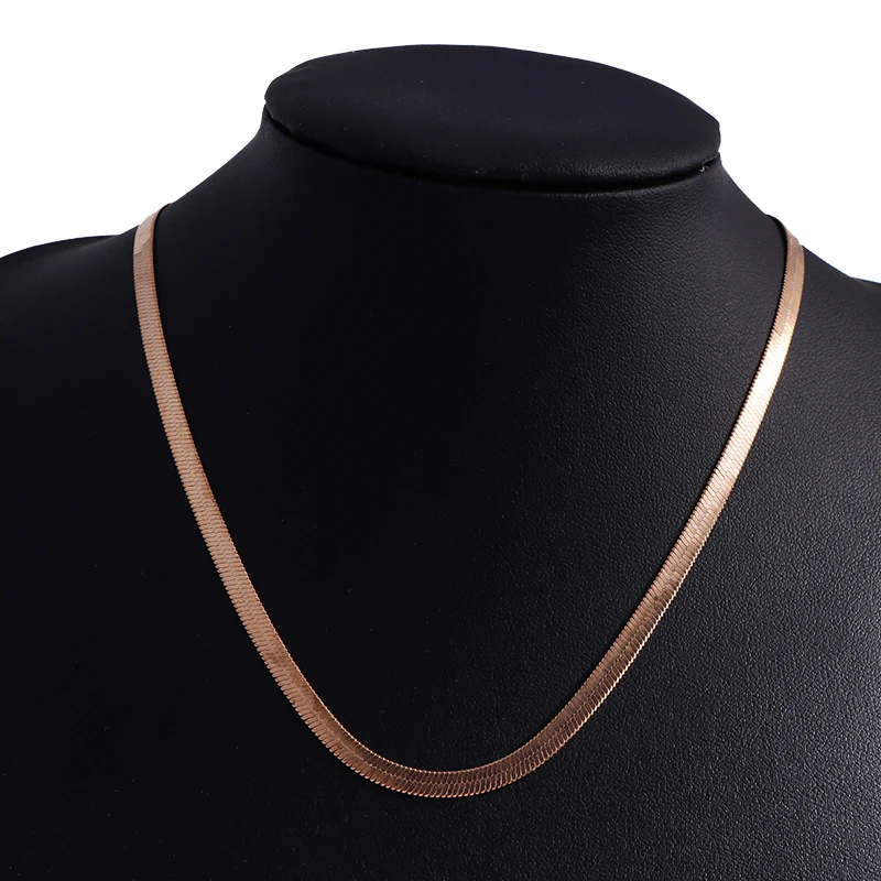 

Simple Style Snakeskin Chain Necklaces for Women Men 3 Colors Party Jewelry Accessories Femme Bijoux Collares