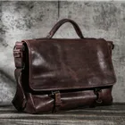 Портфель мужской из натуральной кожи, мягкая сумка на плечо, однотонный саквояж кросс-боди, чемоданчик, 2021