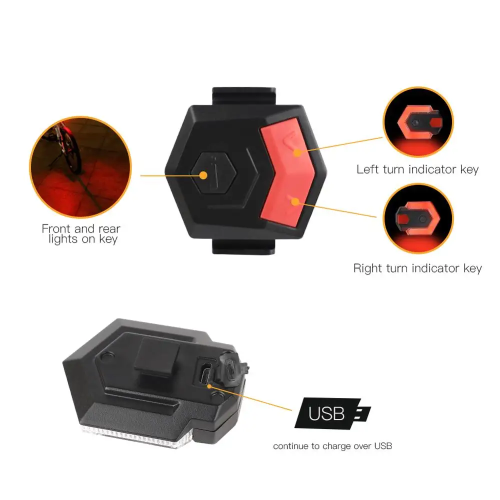 4 единицы сигнал поворота для велосипеда задний фонарь с умным беспроводным