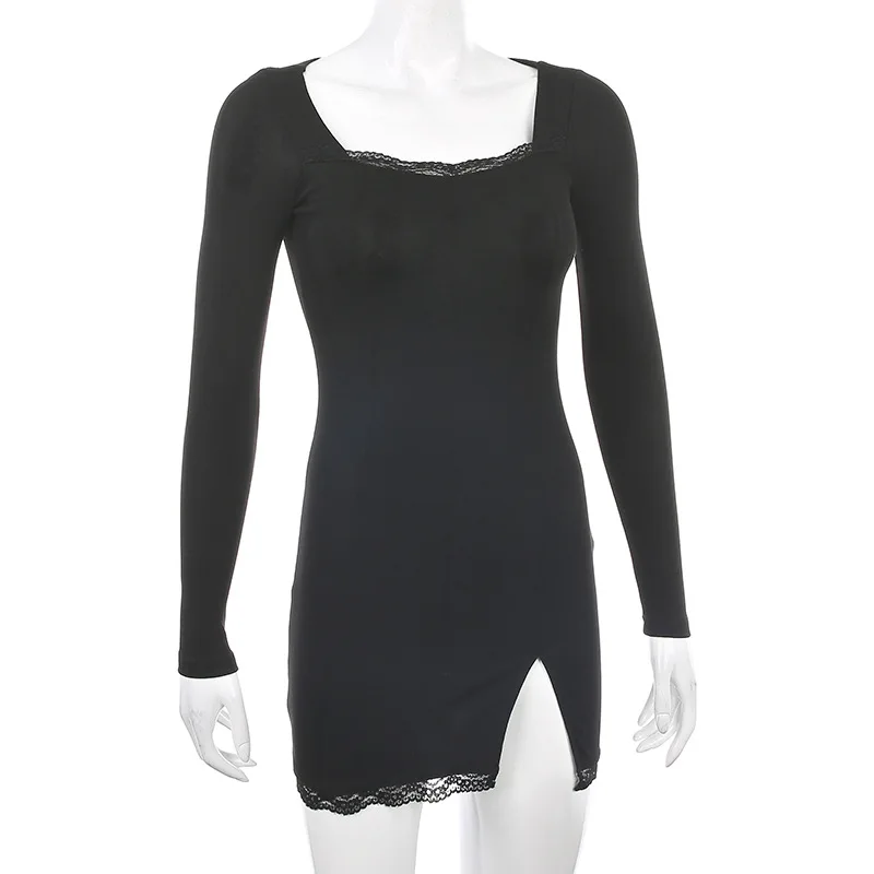 Сексуальное женское кружевное Бандажное облегающее Короткое мини-платье