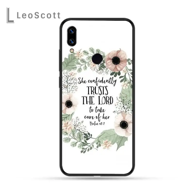 

bible Quotes Phone Case For Xiaomi Redmi Note 4 4x 5 6 7 8 pro S2 PLUS 6A PRO