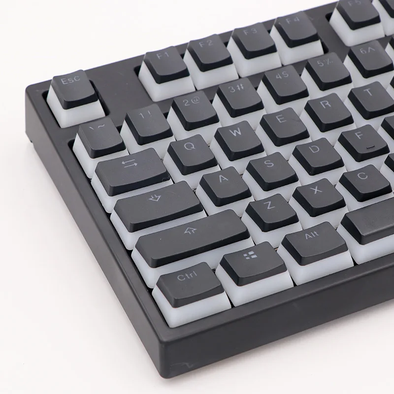 Цветная(RGB) 104 PBT двойной выстрел пудинг 2 слоя прозрачный с подсветкой колпачки для Механическая игровая клавиатура MX Настенные переключатели