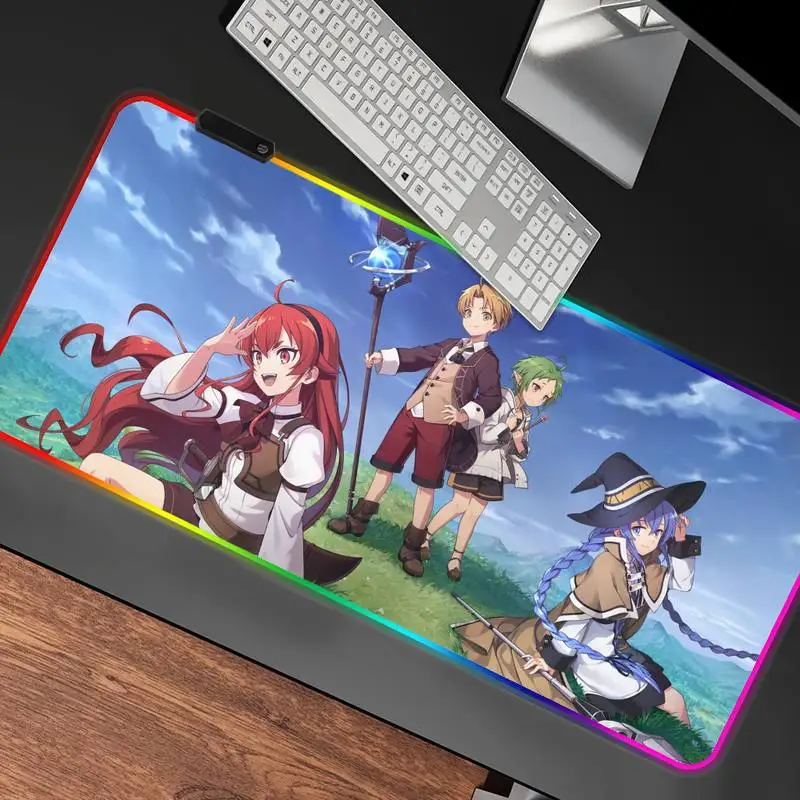 Коврик для мыши в японском стиле аниме Mushoku Tensei RGB игровой ноутбук коврик