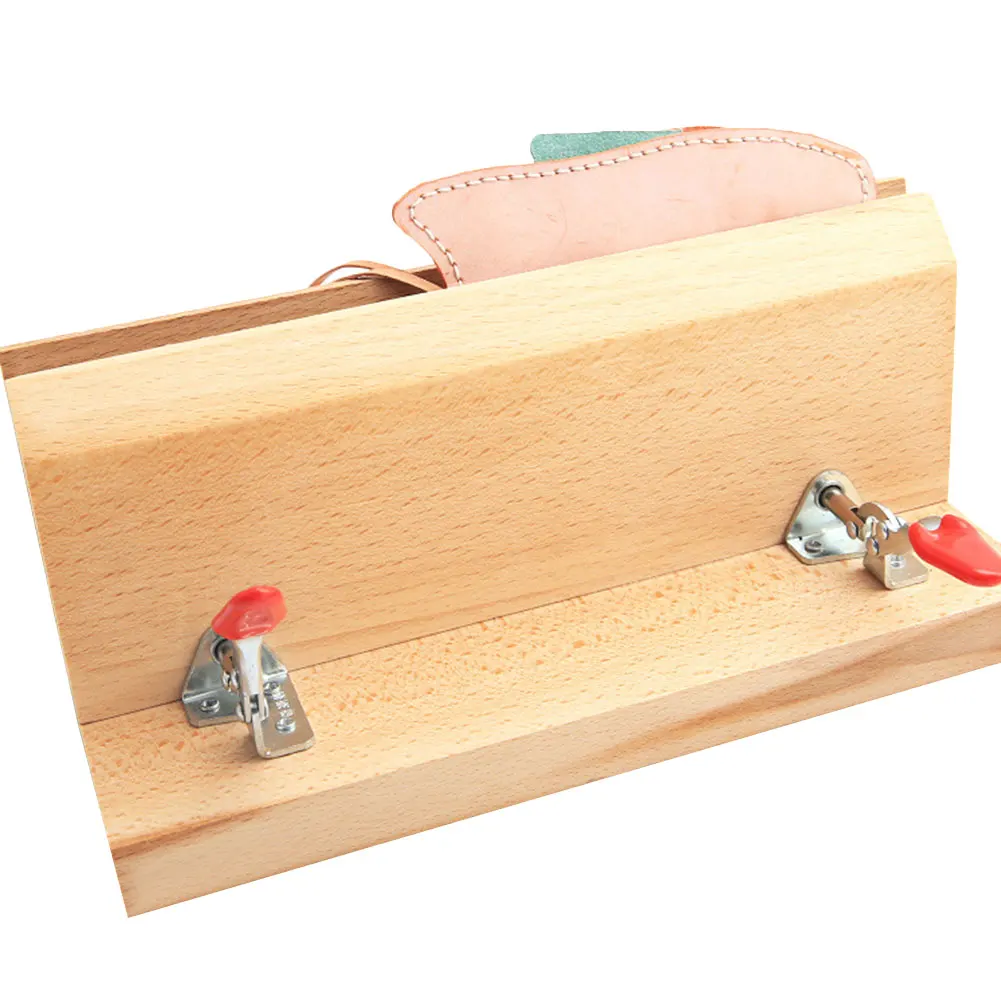 

DIY Hand-Stitched Wooden Leather Retaining Clip Table Desktop Leather Lacing Stitching Clip Tool for Leather Working