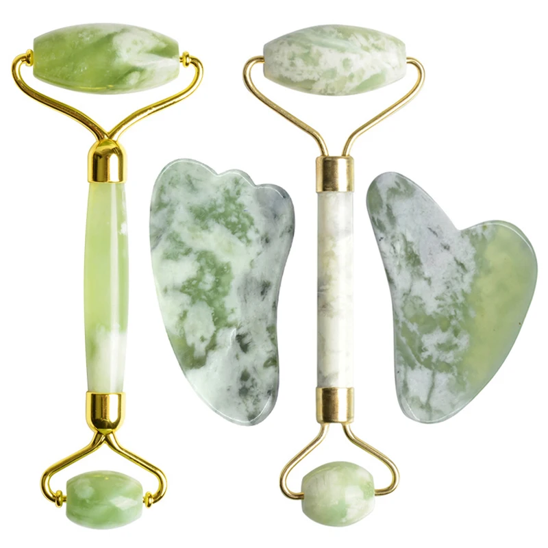 Нефритовый валик гуаша скребок для ухода за лицом лифтинг кожи похудения