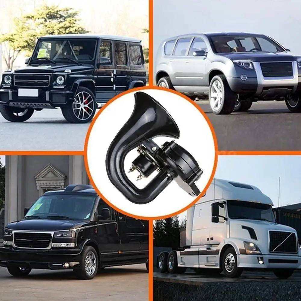 12V 135DB универсальный автомобильный гудок черный Улитка Водонепроницаемый сигнал звуковой сигнал автомобиль рога сигнала для авто автомобиль б/у сирена автомобильные аксессуары
