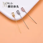 Пряжка из стерлингового серебра S925 с инкрустированным цирконием, Нефритовая Пряжка, плетеная вручную, самодельные Украшения, Аксессуары