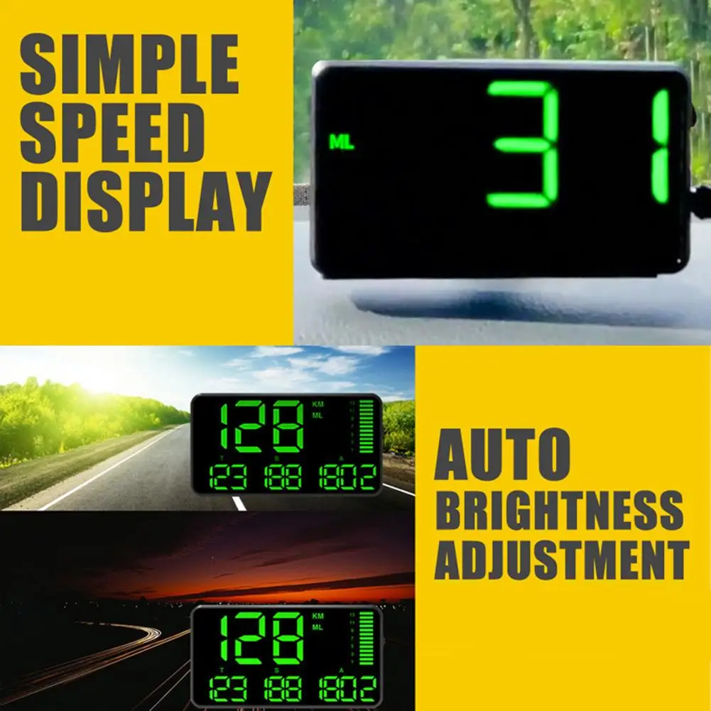 Цифровой GPS-измеритель скорости C80 C90 C60 C60S автомобильный HUD Дисплей км/ч миль/ч