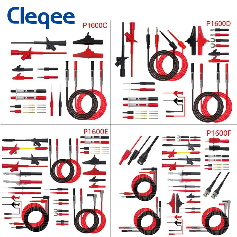 Cleqee P1600 серия мультиметр Набор испытательных проводов 4 мм вилка банан Тестовый