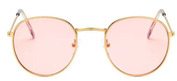 clear pink Черная Дизайнерская Женская стеклянная es оптическая оправа металлическая круглая стеклянная оправа es Прозрачные Линзы для очков прозрачное стекло для глаз - Цвет оправы: clear pink