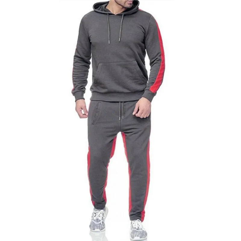 

2021 Hot Sale European And American New Style Men's Cardigan Hooded Solid Color Sweater Suit Men's Casual Sports Suit