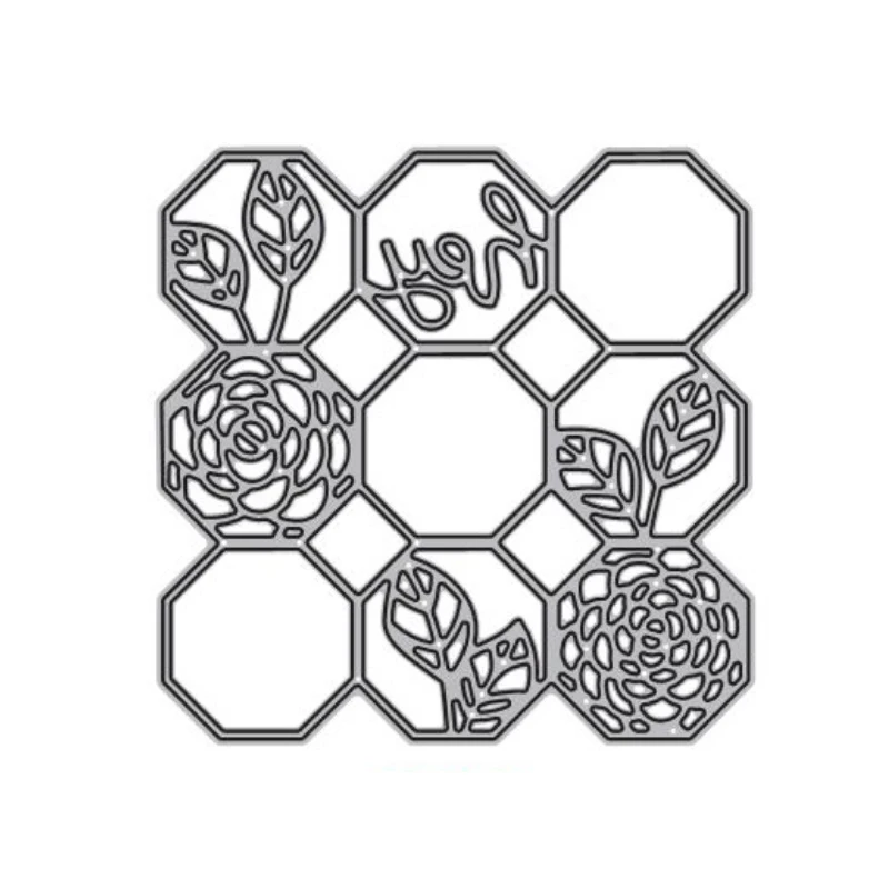 Цветочная шестигранная рамка металлические штампы сделай сам форма для ножа