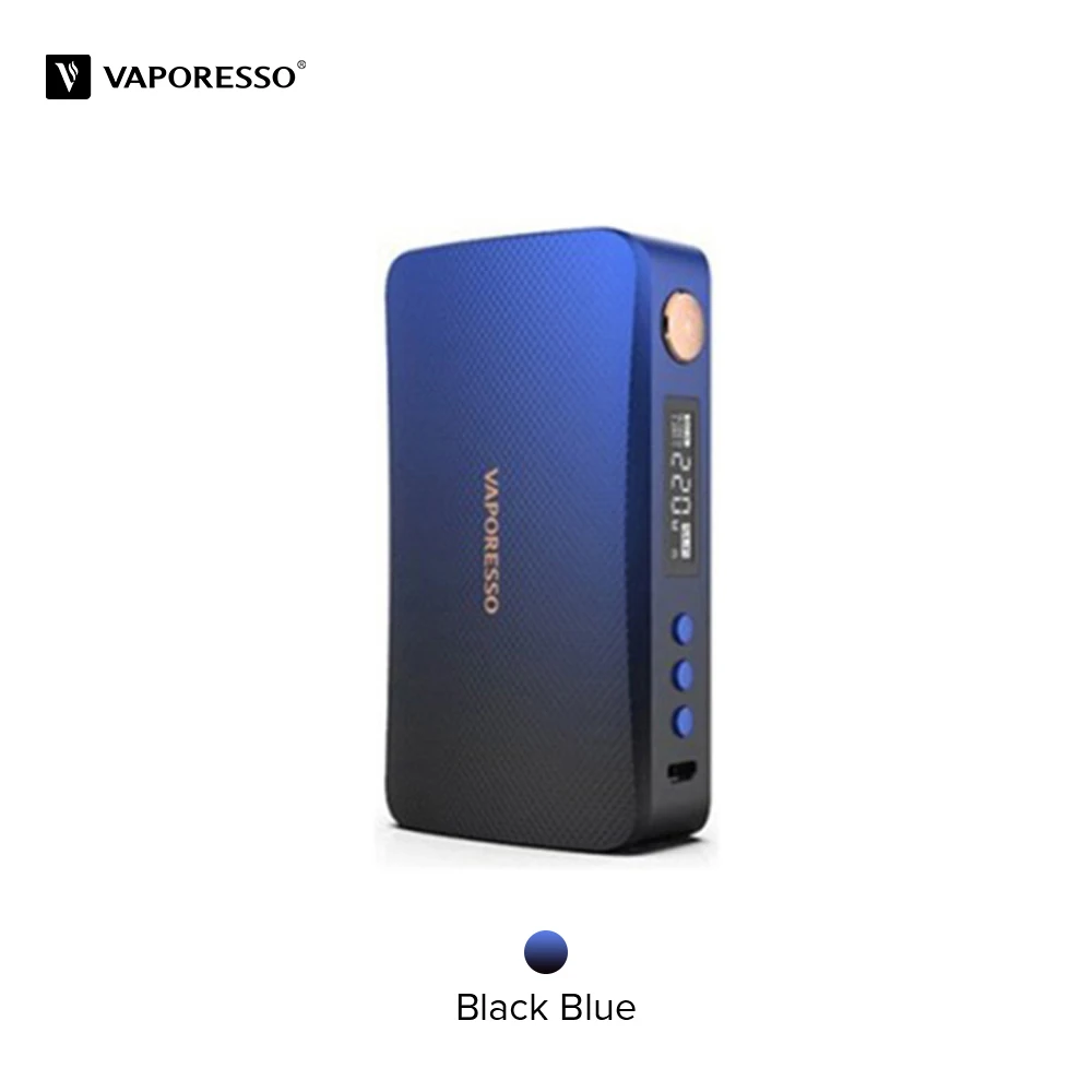 Black Blue 220 Вт Vaporesso роскошный мод Vape Box Mod power от Двойной 18650 батареи, совместимы с 510 атомного электронной сигареты - Цвет: Black Blue