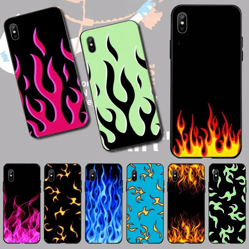 

Fashion Flame Pattern Phone Case for iPhone 11 12 13 pro XS MAX 8 7 6 6S Plus X 5S SE 2020 XR mini