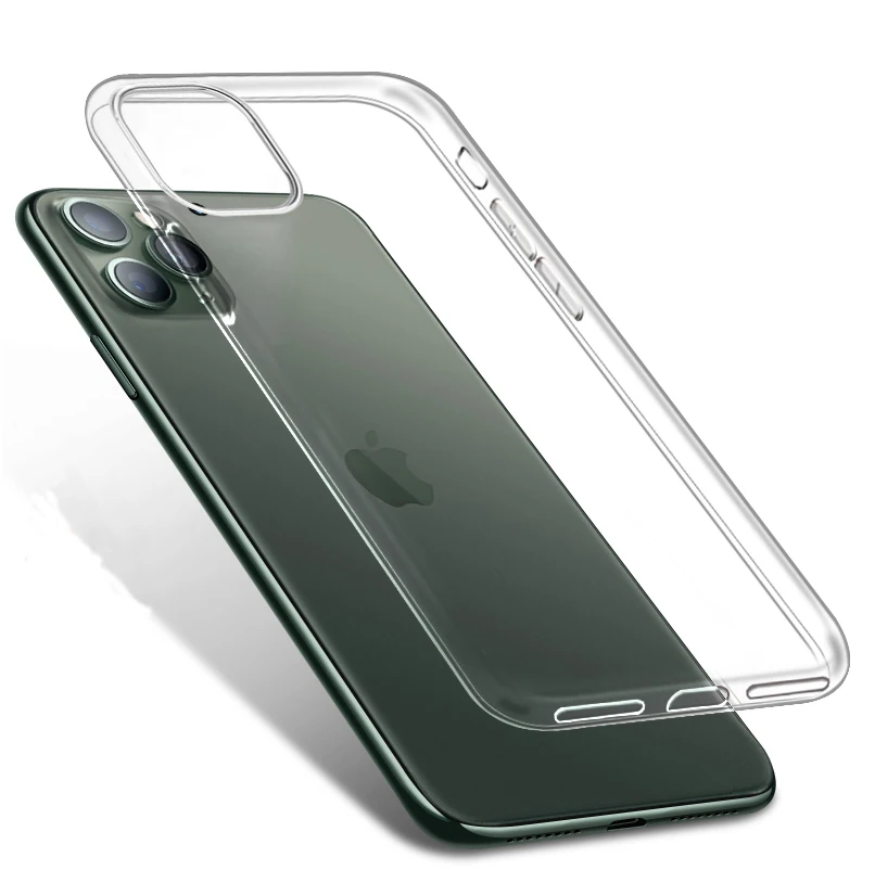 Transparent Роскошный прозрачный мягкий ТПУ чехол для iPhone 11 Pro Max 7 8 6 6s Plus 7Plus 8Plus X XS MAX XR Прозрачный чехол для телефона для 4 5S SE 6s Plus - Цвет: Transparent