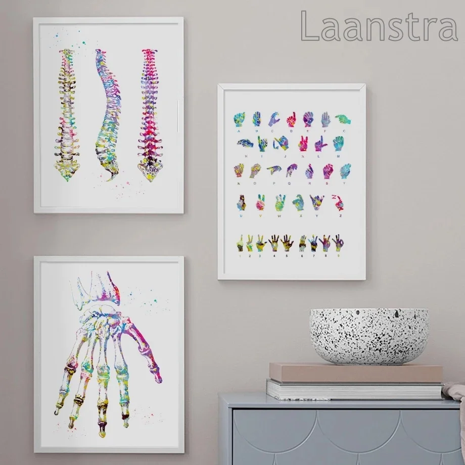 

Anatomy Art Human Heart Brain Lungs Wall Art Canvas Painting Nordic Posters and Prints Wall Pictures for Doctor Office Decor