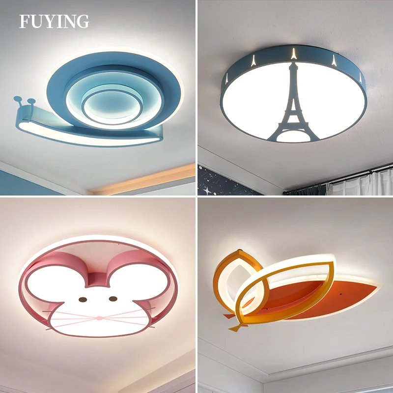 

Fuying LED Ceiling Lamp Ultra-thin Simple Kids Bedroom Ceiling Light Baby Girl Boy Room Lighting Children's Room Lamp Fixture