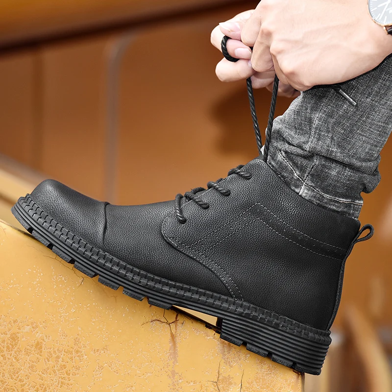 Новинка Мужские Ботинки Martin Сезон осень-зима Нескользящие модные повседневные