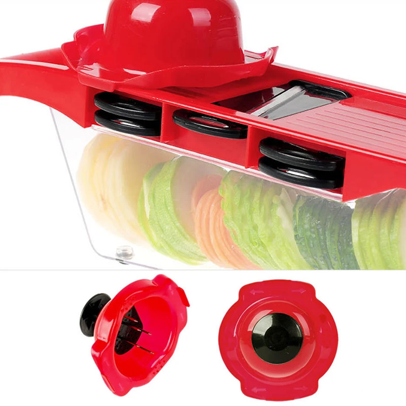 UPORS Manual Mandoline Slicer Vegetable Cutter with Stainless Steel Blade Potato Peeler Carrot Cheese Grater Kitchen Accessories | Дом и сад