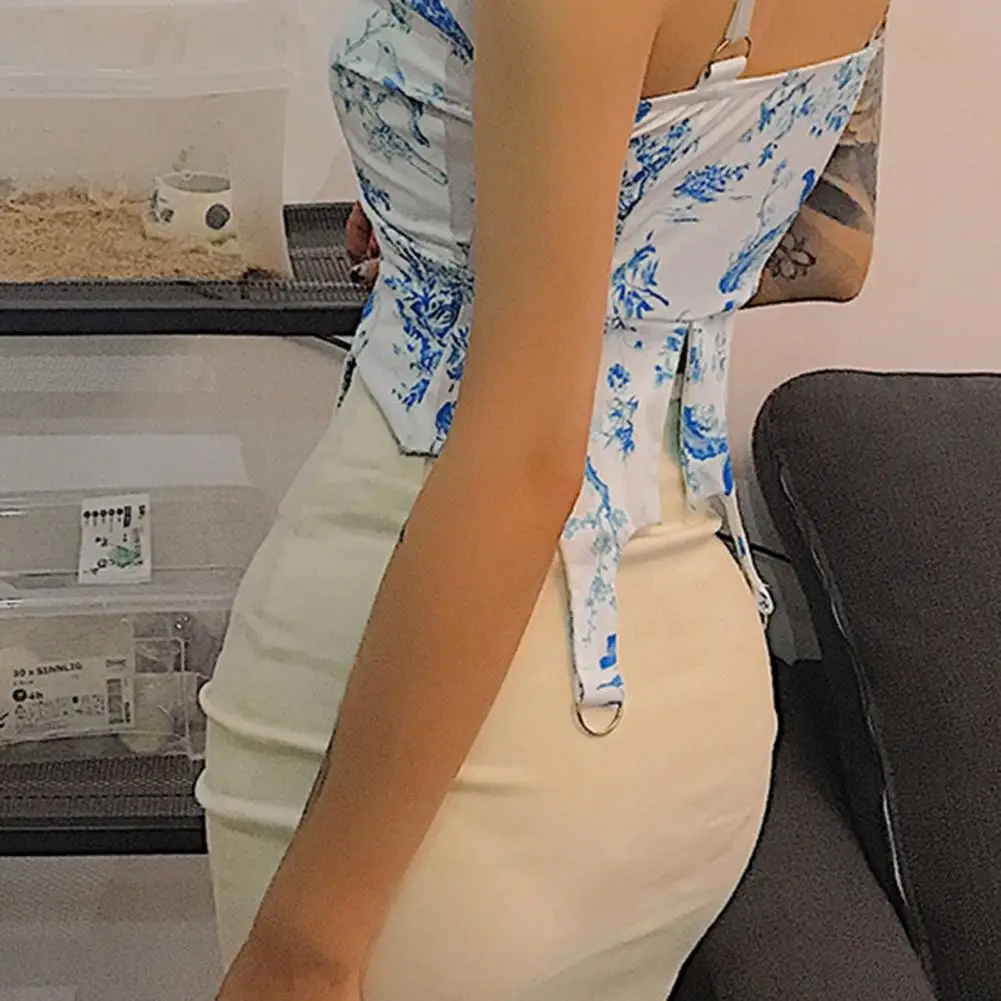 Женская мини-юбка на шнуровке с высокой талией | одежда