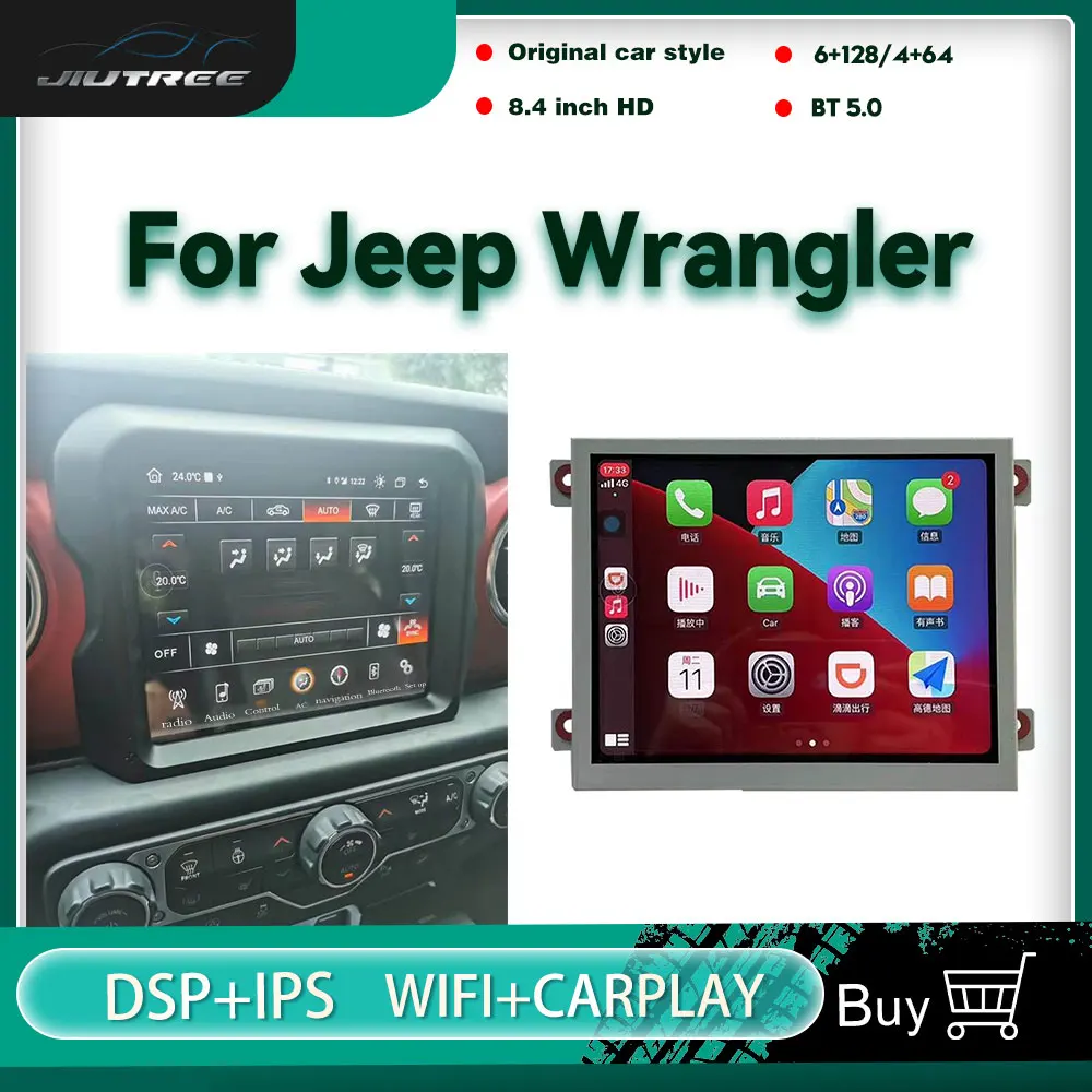 

Car Android Radio For Jeep Wrangler 2018 2019 Original car style DVD Multimedia Video Player Navigation stereo GPS