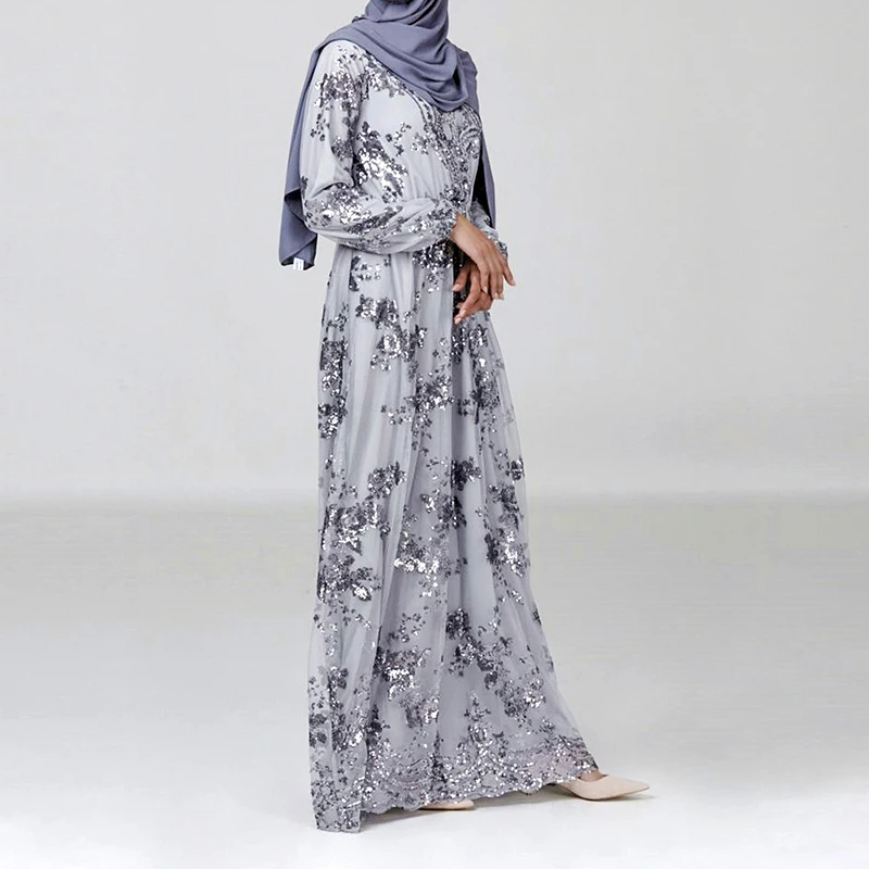 Sequin abaya Дубай турецкие платья мусульманское платье Абая для женщин хиджаб платье кафтан Турция Исламская одежда Кафтан Maroc Omani