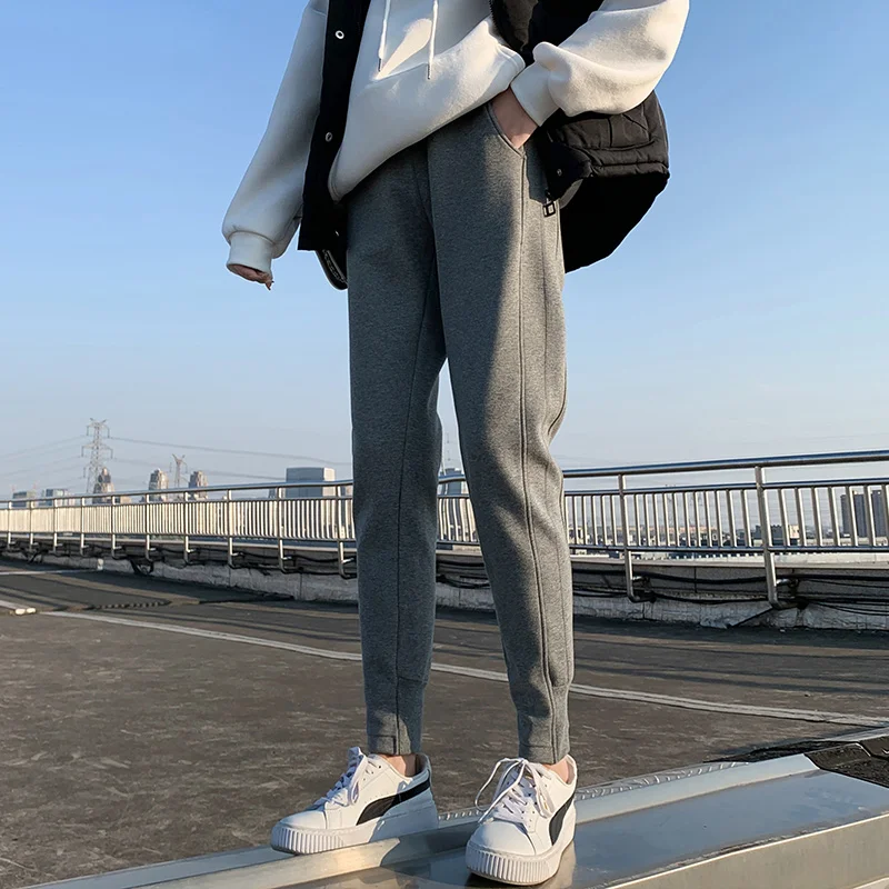 Шаровары женские теплые зимние повседневные свободные джоггеры корейский стиль