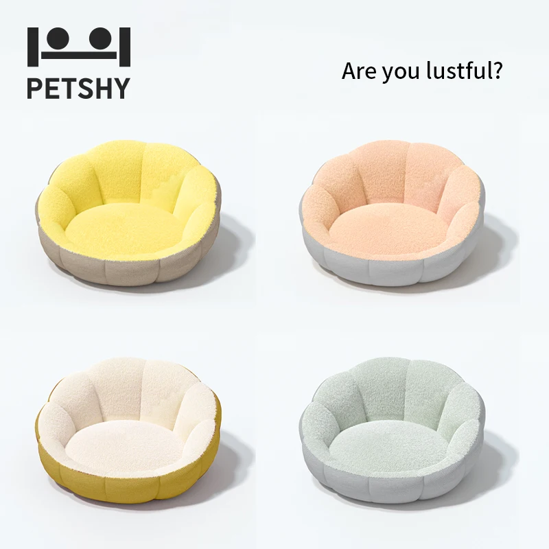

Petshy Pet Dog Cat Warm Bed Winter Lovely Dog Bed Soft Material Pet Nest Cute Paw Kennel For Cat Puppy Sofa Beds