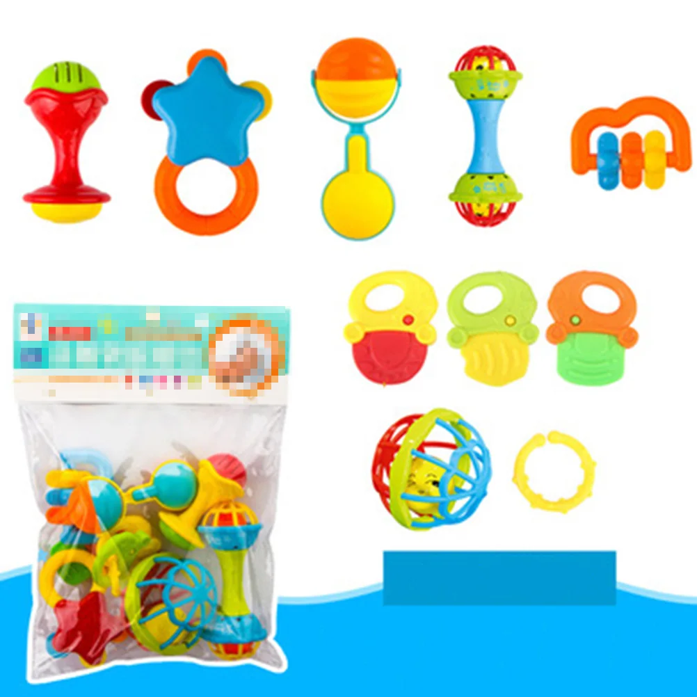 Детский обучающий набор из 10 предметов гелевая погремушка с ручным захватом